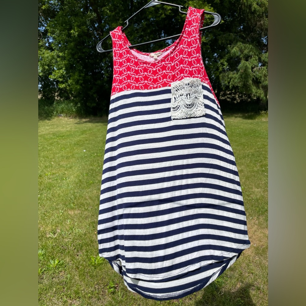 Patriotic Tank by Tru Self Sz L